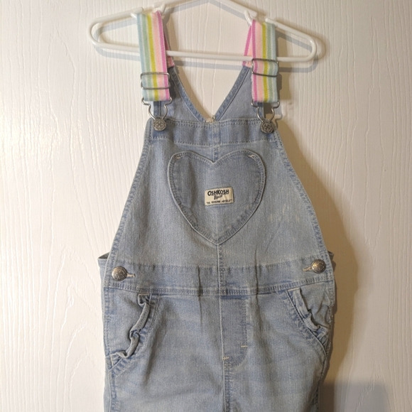 NWOT- Toddler Girl OshKosh B'Gosh Shortalls - Picture 1 of 8